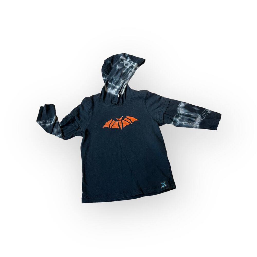 Nano Tie Dye Bat Layered Look Hoodie